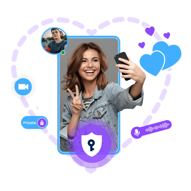 Illustration: a private, anonymous video chat
